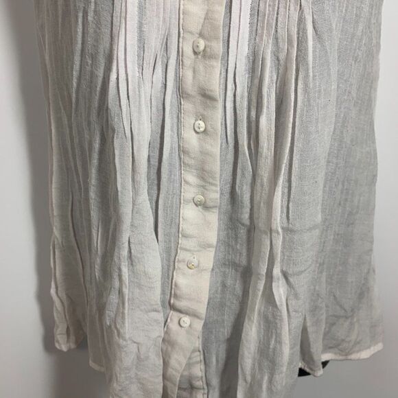 Fever Sheer Sleeveless Button Shirt - Picture 3 of 9